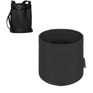 Black Bucket Bag Organizer with Hidden Zipper